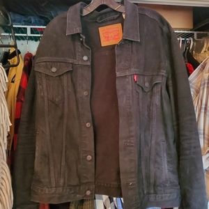 Mens levis black jean jacket